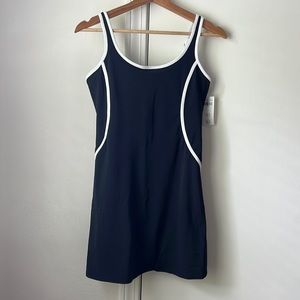 Abercrombie and fitch black traveler mini dress with contrast binding S